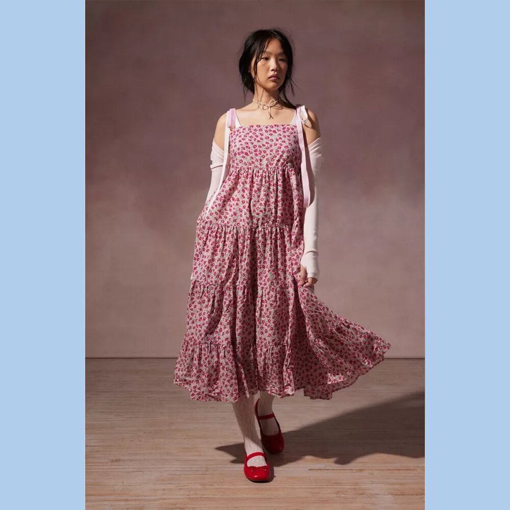 Sister Jane Britt Tiered Floral Midi Dress